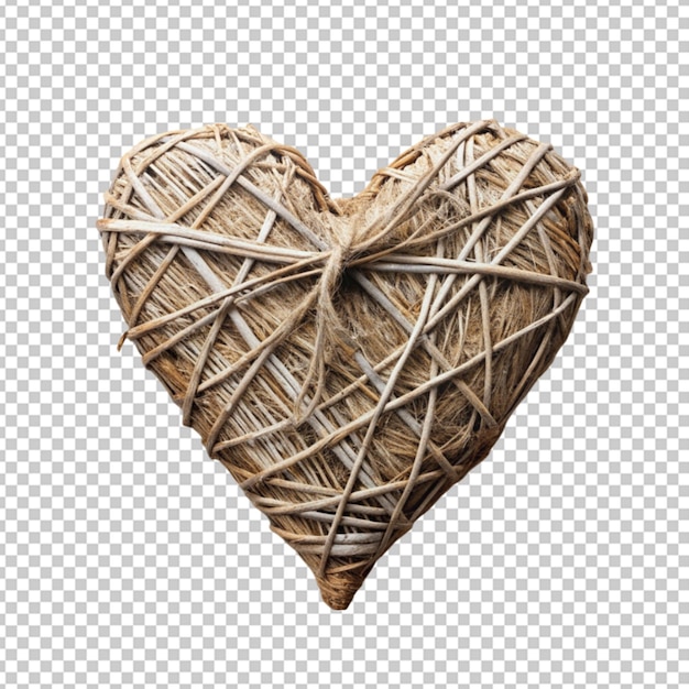 PSD rustic heart transparent background