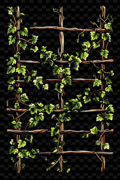 Rustic Vineyard Trellises Pixel Art With Geometric Shapes Us Creative Texture Y2K Neon Item Designs