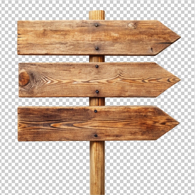 Rustic wooden signposts