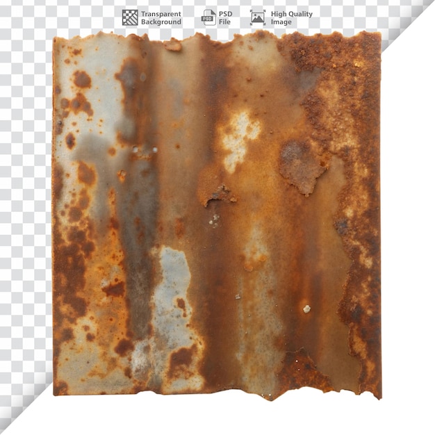 Rusty Corroded Steel Metal Transparent Background