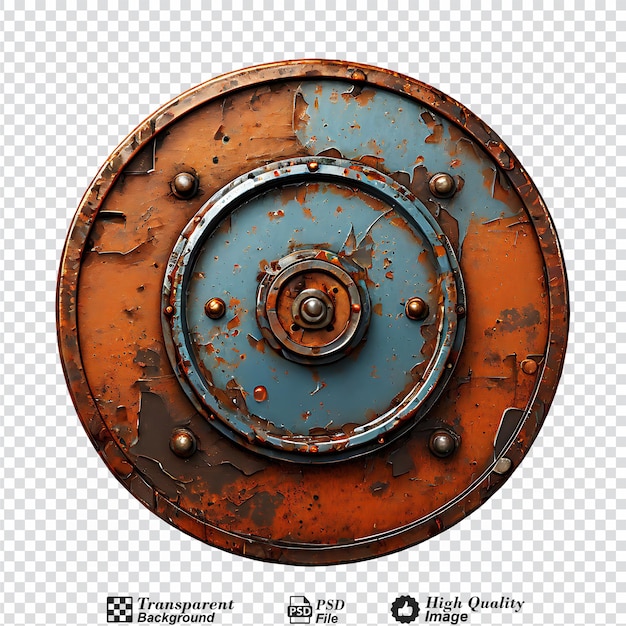 rusty metal plate isolated on transparent background