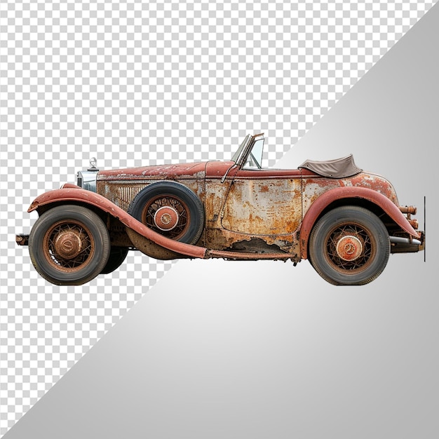 PSD rusty old car png