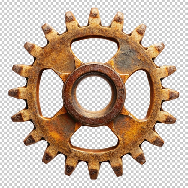 PSD rusty old cog wheel