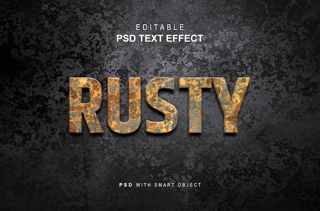 Rusty text style effect