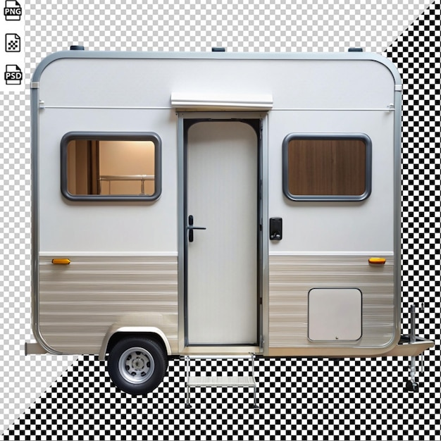 PSD rv trailer door on transparent background