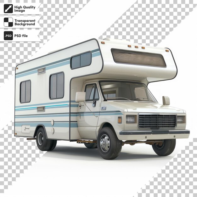 PSD a rv with a camper on the back and the word camper on the side