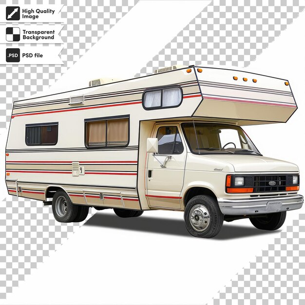 PSD a rv with a camper on the front and the word camper on the side