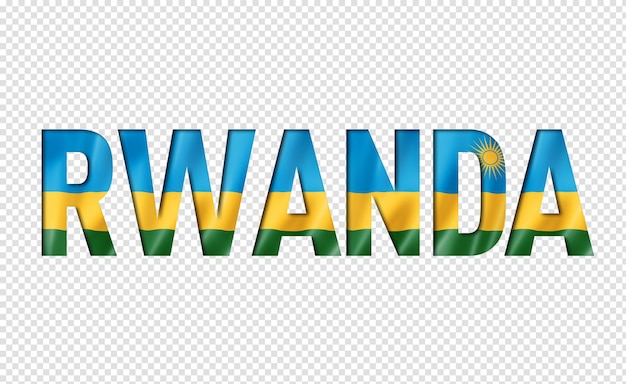 Rwanda flag text font