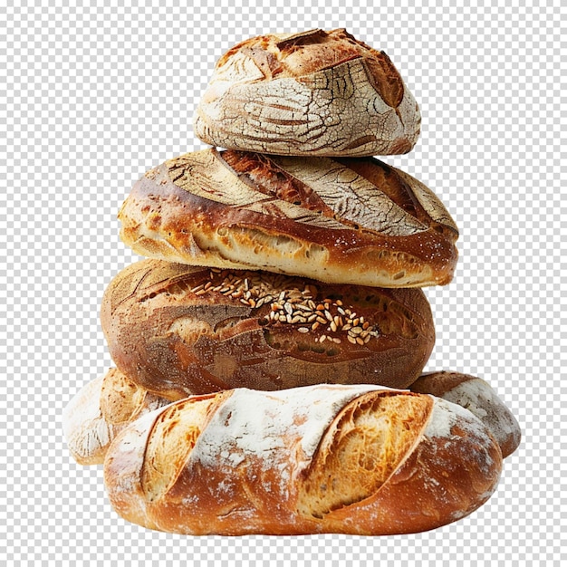 Rye Bread isolated on transparent background Sourdough Bread day and Bread Day