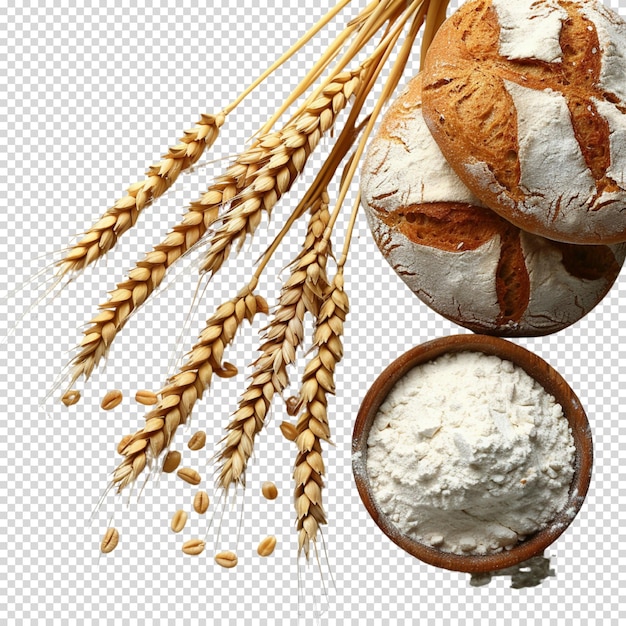 PSD rye bread isolated on transparent background