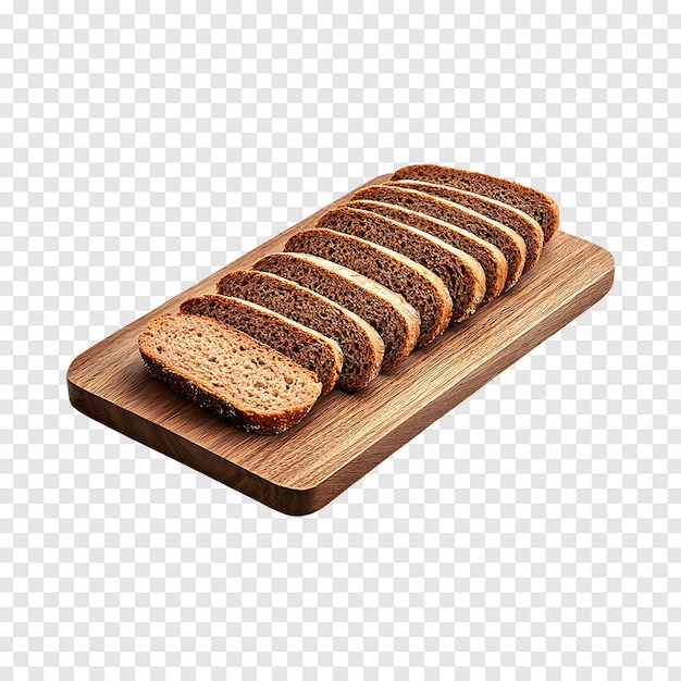 PSD rye bread slices isolated on a clear background for crisp highquality visuals