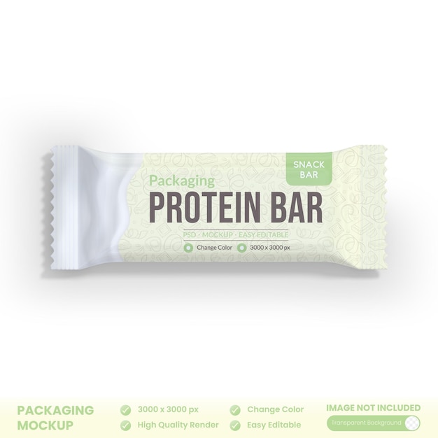 Sachet bar packaging mockup