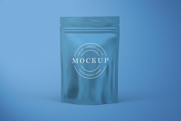 Sachet mockup design isolated in 3d rendering