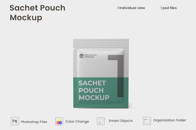 Sachet packaging mockup Premium Psd