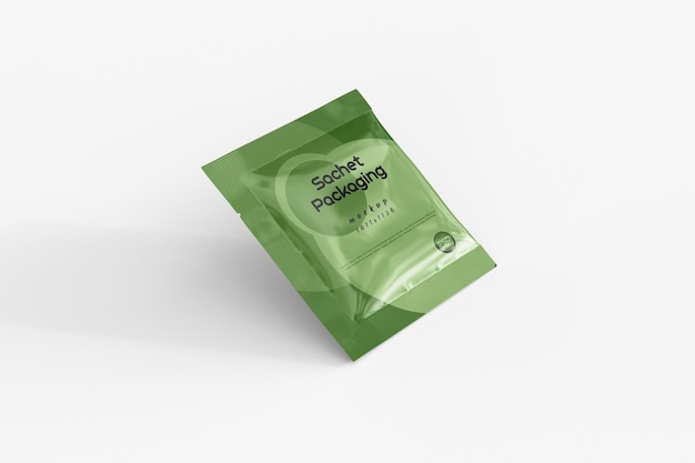 Sachet packaging mockup