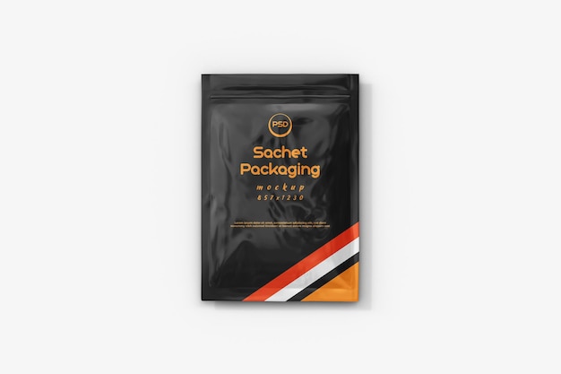 Sachet packaging mockup