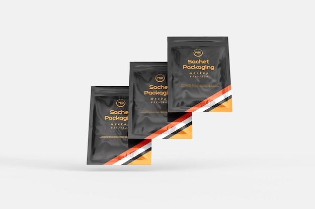 Sachet packaging mockup