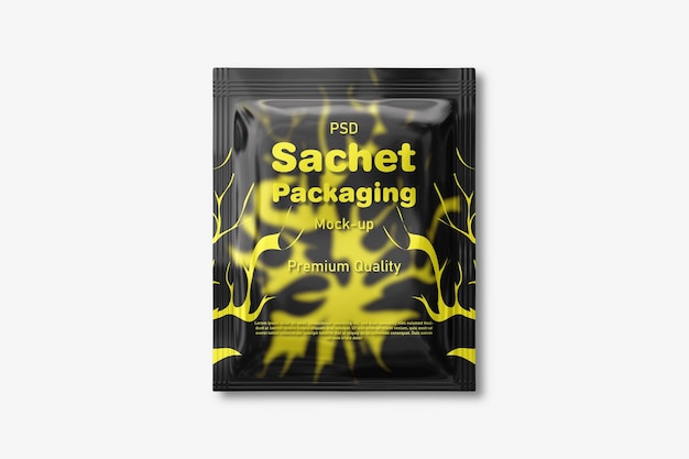 Sachet packaging mockup