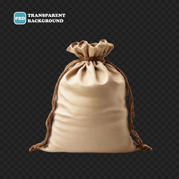 sack isolated 3d render illustration