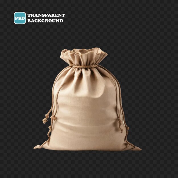 sack isolated 3d render illustration