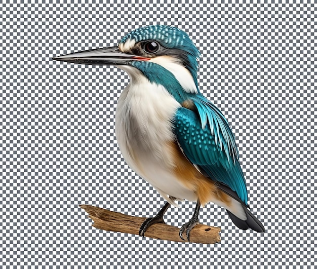 PSD sacred kingfisher isolated on transparent background