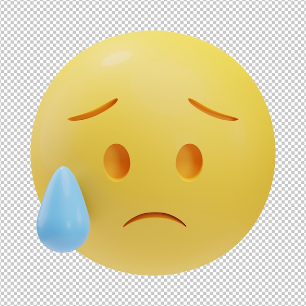 sad emoji 3d illustration