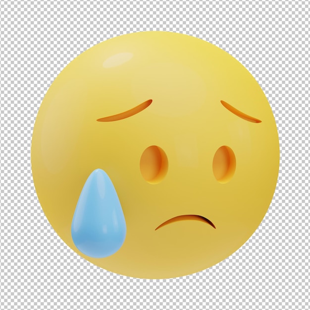 sad emoji 3d illustration