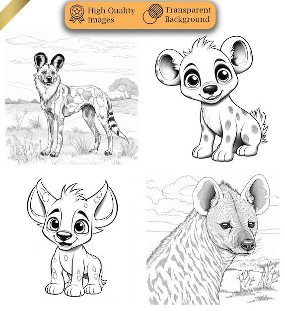 safari animal coloring book set