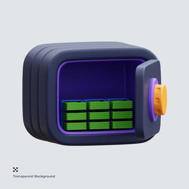 Safe box 3d icon