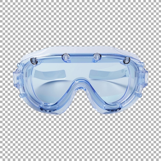 PSD safety goggles on transparent background ai generated