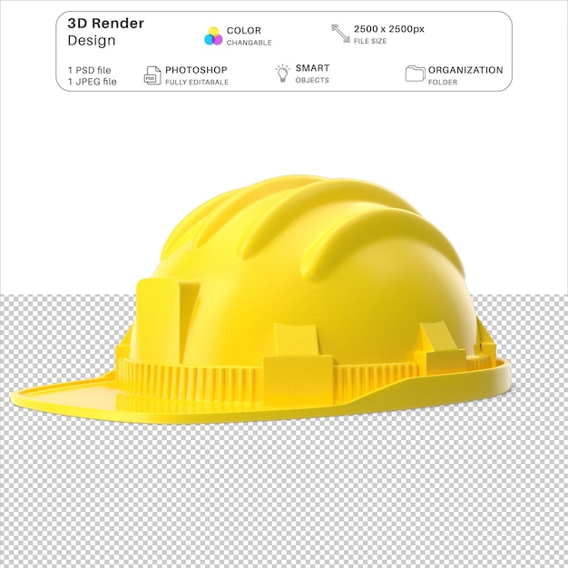 Safety Helmet 3D Modeling PSD File