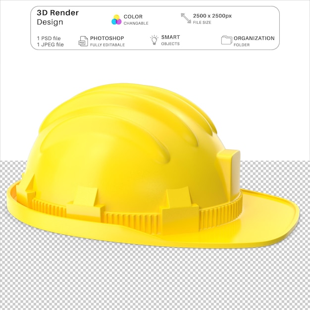 Safety Helmet 3D Modeling PSD File