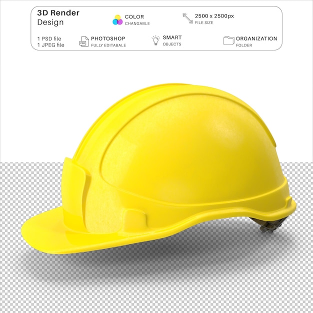 Safety Helmet 3D Modeling PSD