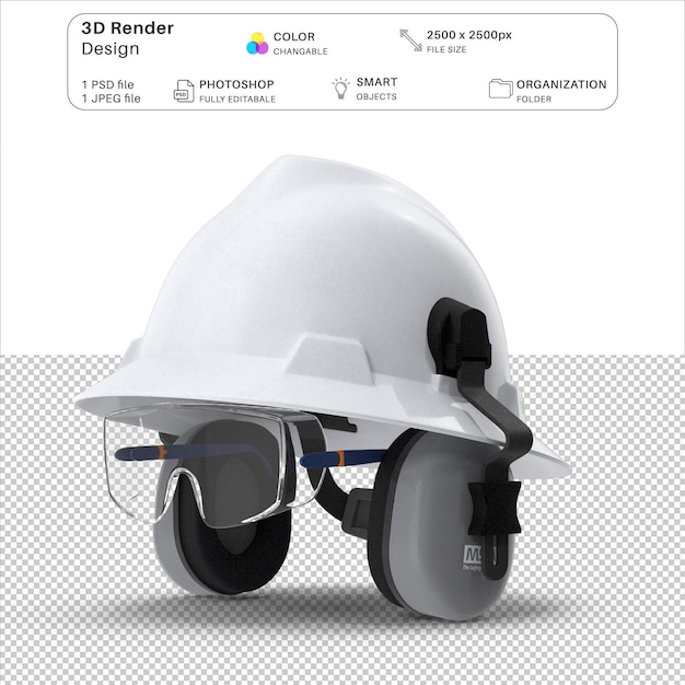 Safety Helmet 3D Modeling PSD