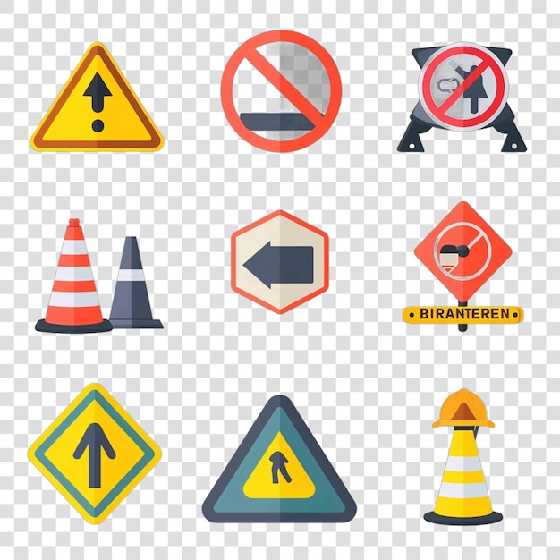 Safety signs illustration Construction