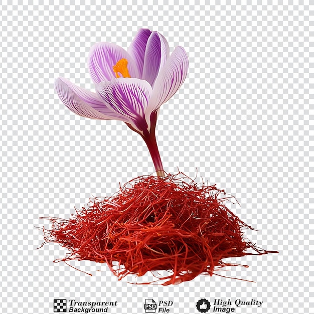 PSD saffron isolated on transparent background