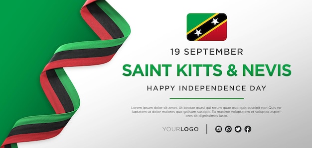 Saint Kitts and Nevis National Independence Day Celebration Banner, National Anniversary