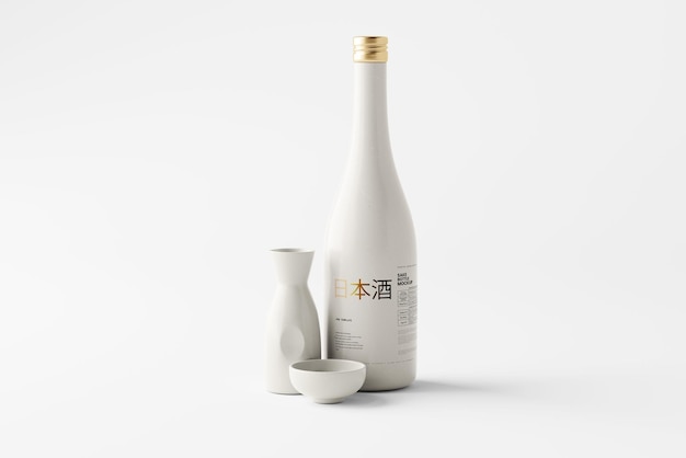 Sake Bottle Mockup