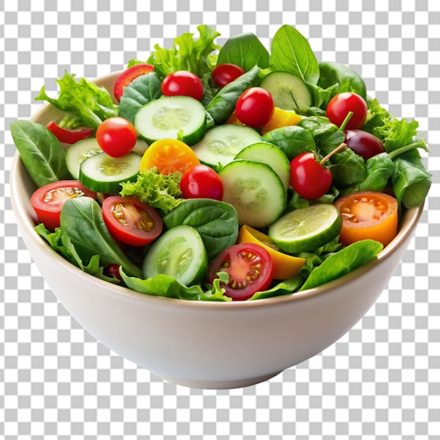 salad bowl with spinach cherry tomatoe lettuce transparent background