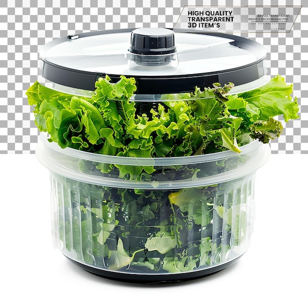 PSD salad spinner a device used for drying salad greens on transparent background