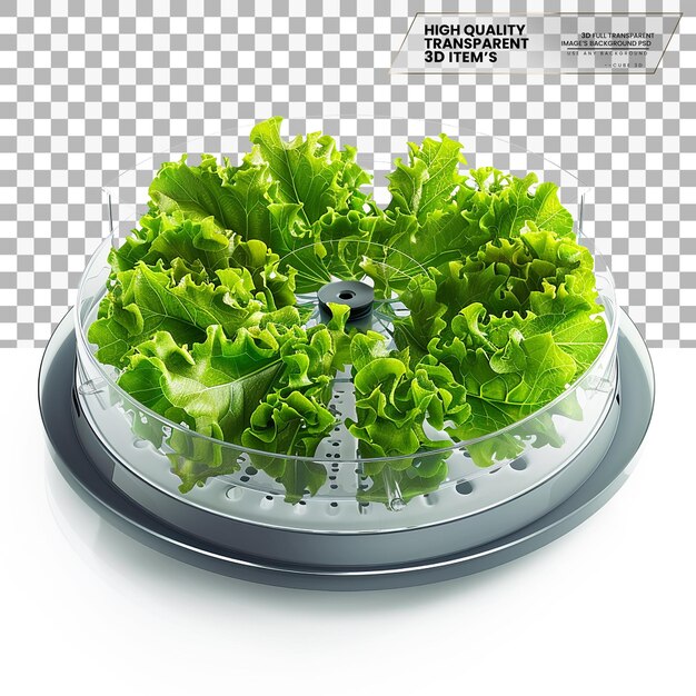 PSD salad spinner a device used for drying salad greens on transparent background