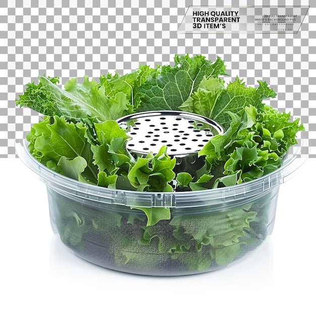 Salad Spinner A Device Used for Drying Salad Greens on Transparent Background