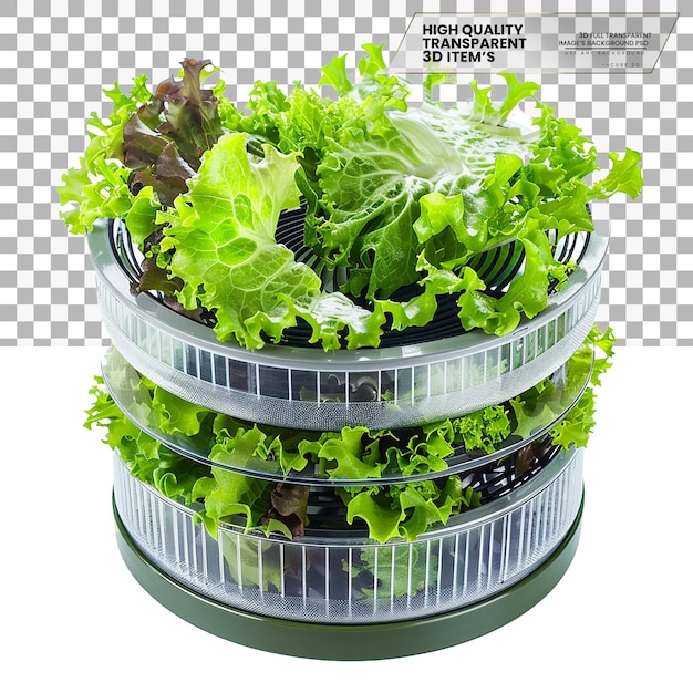 PSD salad spinner a device used for drying salad greens on transparent background