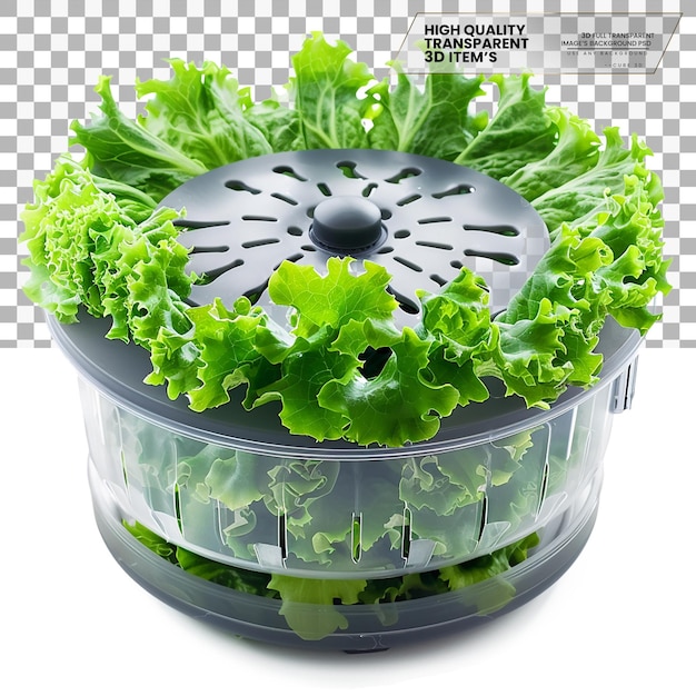 PSD salad spinner a device used for drying salad greens on transparent background