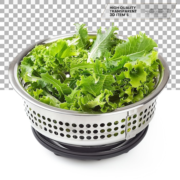 PSD salad spinner a device used for drying salad greens on transparent background