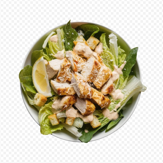 PSD a salad with chicken lettuce and lettuce