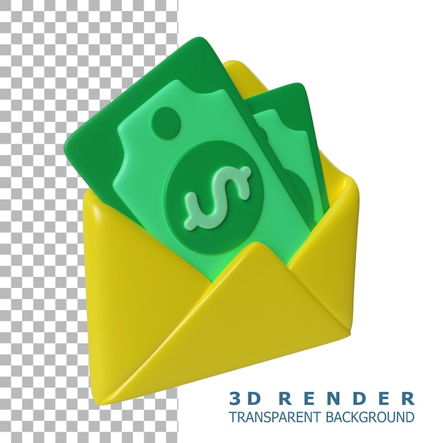 Salary 3D Render Illustration