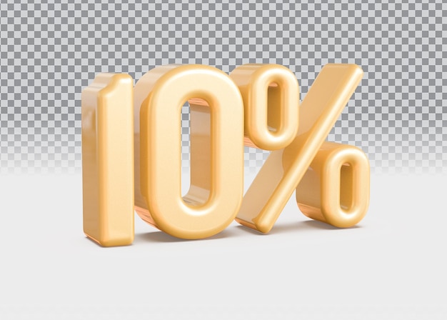 Sale 10 percent gold 3d