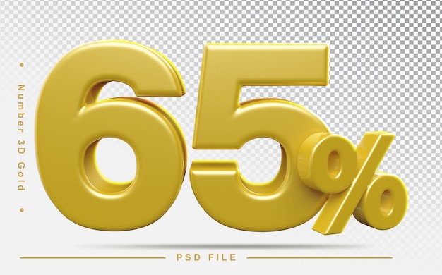 Sale 65 percent Gold Number 3D