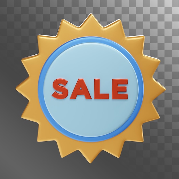 Sale Badge 3D Illustration